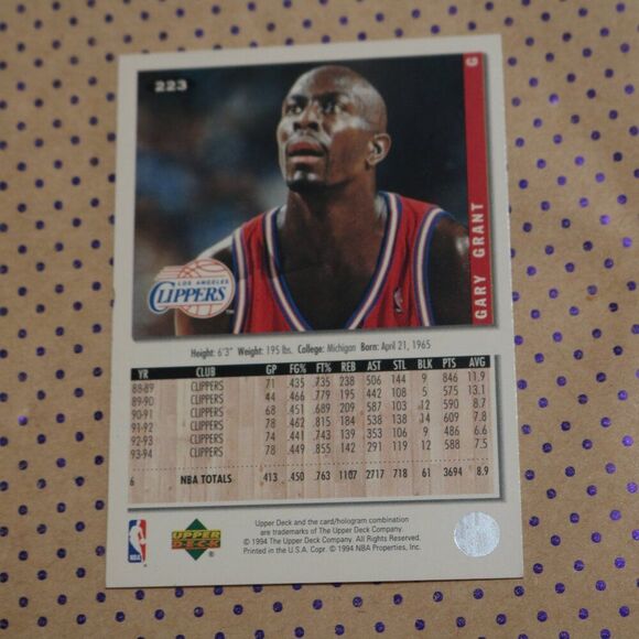 Gary Grant #223 Basketball Card - Picture 2 of 2